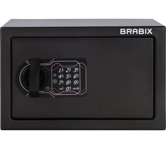 Офисный мебельный сейф BRABIX SF-200EL 200х310х200 мм, электронный замок, черный 291145