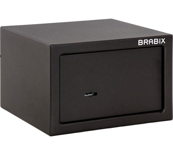 Офисный мебельный сейф BRABIX SF-170KL 170х260х230 мм, ключевой замок, черный 291142