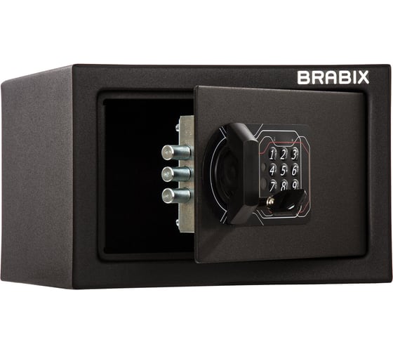 Офисный мебельный сейф BRABIX SF-170EL 170х260х230 мм, электронный замок, черный 291143
