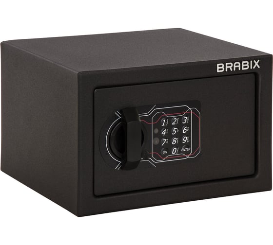 Офисный мебельный сейф BRABIX SF-170EL 170х260х230 мм, электронный замок, черный 291143