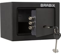 Офисный мебельный сейф BRABIX SF-140KL 140х195х140 мм, ключевой замок, черный 291140