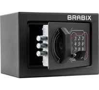 Офисный мебельный сейф BRABIX SF-140EL 140х195х140 мм, электронный замок, черный 291141 16289794