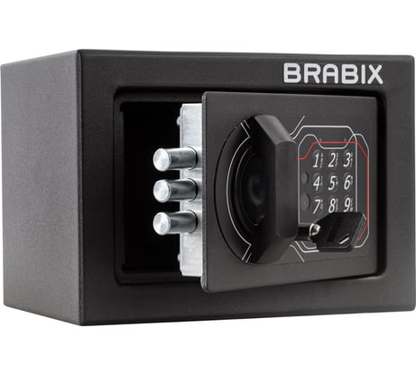 Офисный мебельный сейф BRABIX SF-140EL 140х195х140 мм, электронный замок, черный 291141