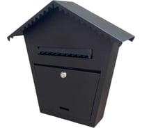 Почтовый ящик ООО Агростройлидер "престиж", порошковое покрытие, с китайским замком, толщина металла 0,5 мм, черный муар в коробке САД-22.56