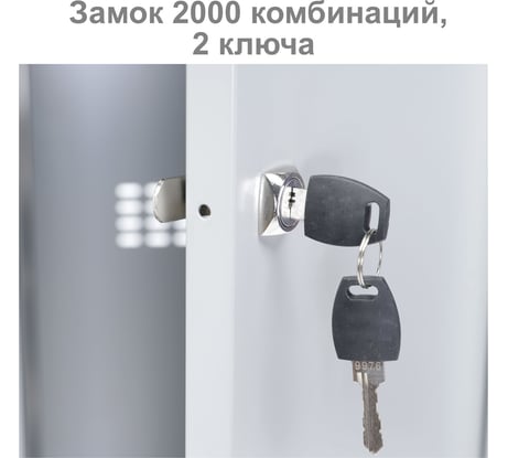 Металлический шкаф для одежды BRABIX LK 21-80 2 секции, 1830х800х500 мм, 37 кг 291129