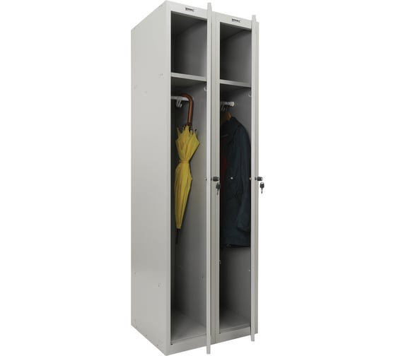 Металлический шкаф для одежды BRABIX LK 21-80 2 секции, 1830х800х500 мм, 37 кг 291129