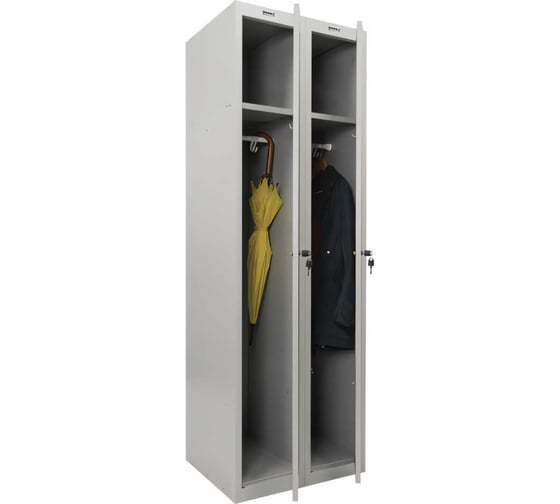 Металлический шкаф для одежды BRABIX LK 21-60 2 секции, 1830х600х500 мм, 32 кг 291126