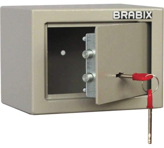 Мебельный сейф BRABIX D-14m, 145х200х150мм, 3кг, ключевой замок, крепление к стене 291160