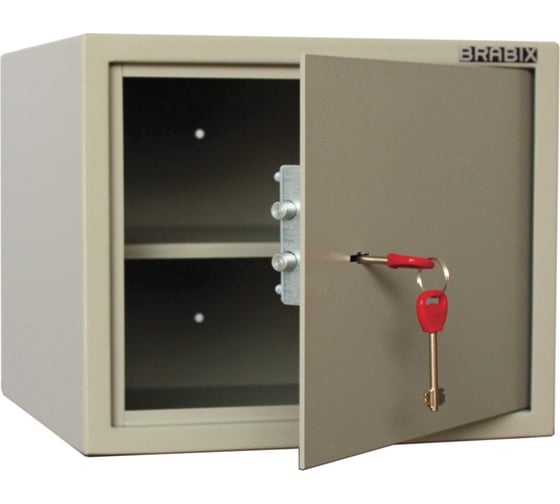 Мебельный сейф BRABIX D-29m, 290х350х300мм, 9кг, ключевой замок, крепление к стене 291163 1