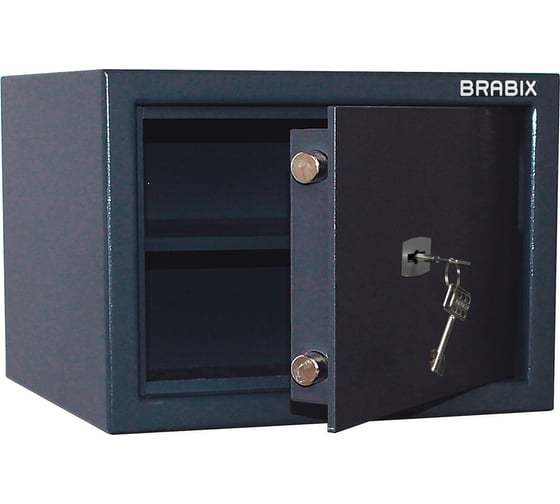 Сейф BRABIX КМ-260 260х360х290 мм, 13кг, ключевой замок, полка, крепление к стене 291165 1