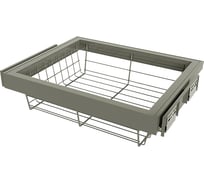 Выдвижная корзина крупная сетка Mebax 800-420 764х420х140, серый жемчуг 00-00001089