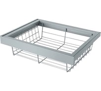 Выдвижная корзина крупная сетка Mebax 900-420 864х420х140, серый жемчуг 00-00001090