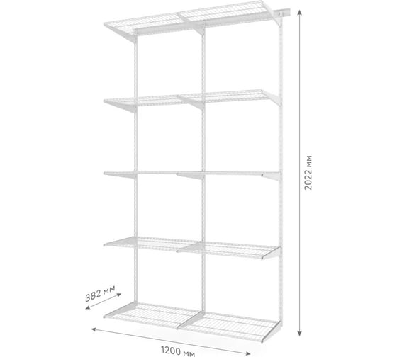 Комплект LIGROOM №4, 1200x382x2022, белый LR1004.VS038.WH0PC.RA