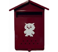 Почтовый ящик ООО Агростройлидер "домик", порошковое покрытие, с замком защелка, толщина металла 0,5 мм, цвет вишневый, зеленый, серый, черный САД-22.41