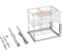 Выдвижная корзина для приправ Mebax 300 (245_470_420) серый жемчуг 00-00002777