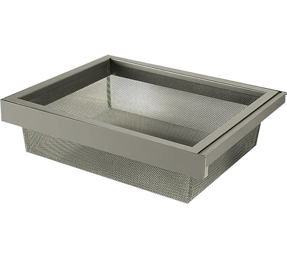 Выдвижная корзина Mebax 600-420 металлическая сетка 564х420х140, серый жемчуг 00-00001119 1