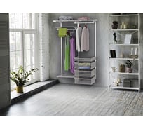 Функциональная и практичная гардеробная система Volazzi Home черная 6298216