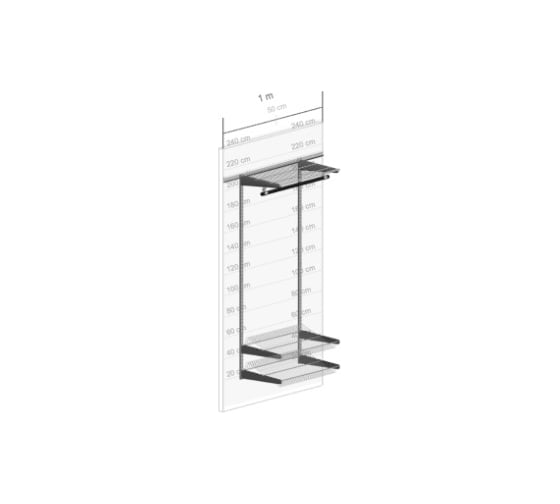 Красивая гардеробная система Volazzi Home черная 6298032