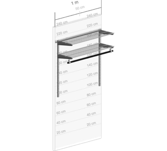 Уютная гардеробная система Volazzi Home черная 6297912