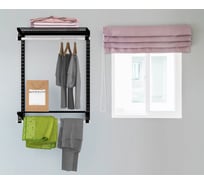 Удобная и практичная гардеробная Volazzi Home черная 6297905