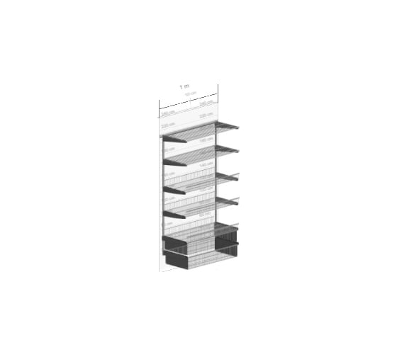 Компактная система хранения вещей Volazzi Home черная 6298193