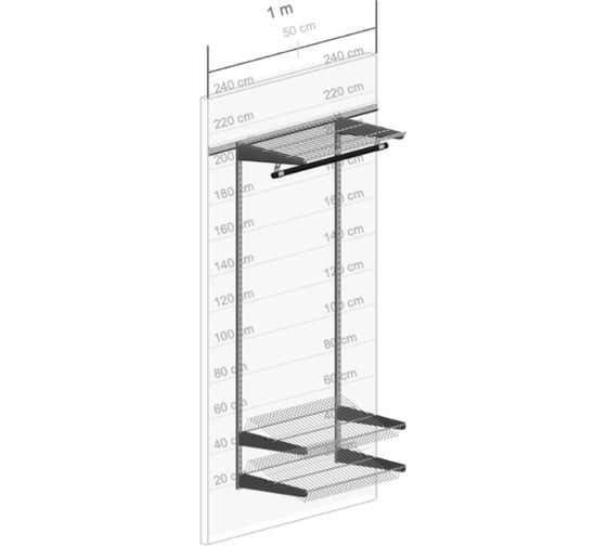 Красивая гардеробная система Volazzi Home 6189408