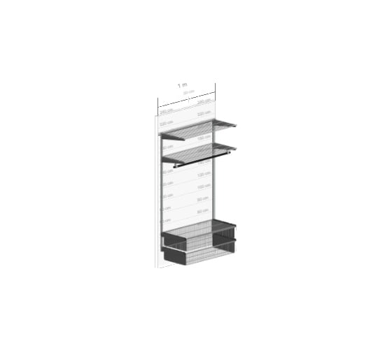 Компактная система хранения вещей Volazzi Home черная 6298223