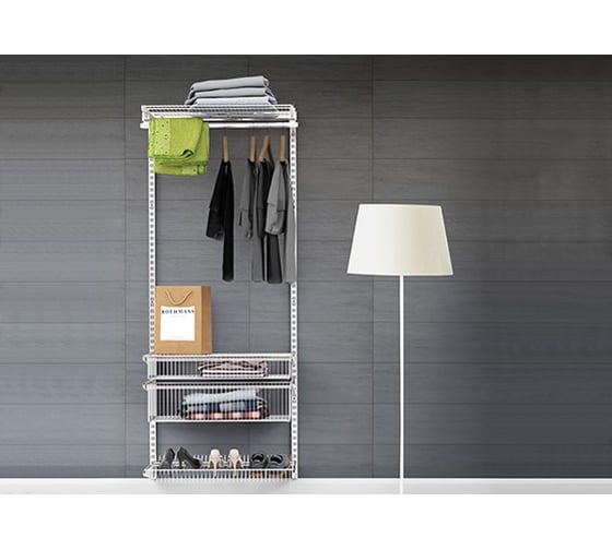 Уютная и удобная гардеробная система Volazzi Home черная 6298131