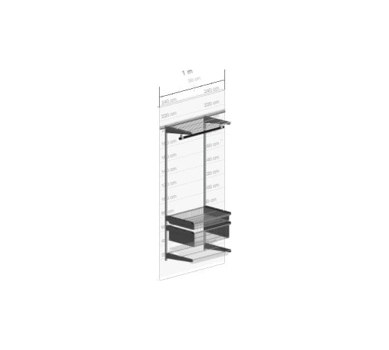 Уютная и удобная гардеробная система Volazzi Home черная 6298131