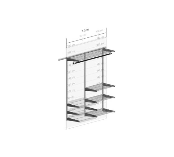 Гардеробная в современном стиле Volazzi Home черная 6298124