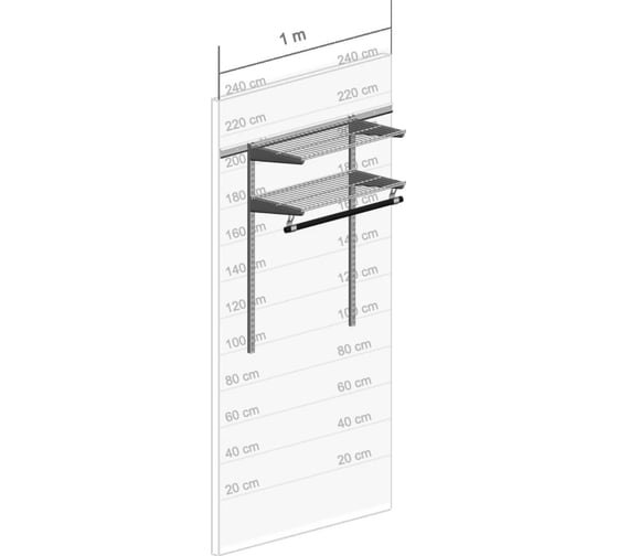 Маленькая гардеробная комната Volazzi Home черная 6297882