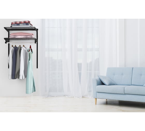 Современная гардеробная Volazzi Home черная 6297899