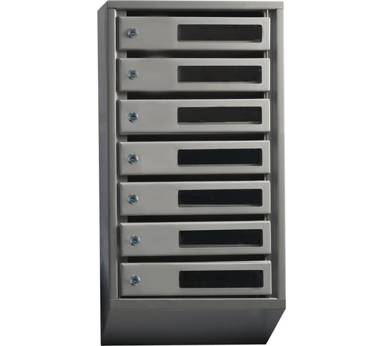 Вертикальный многосекционный почтовый ящик KlestO 7 секций с окошком 1284260