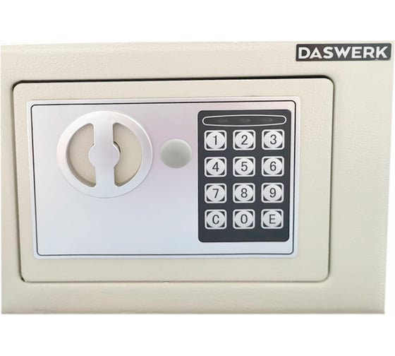 Мебельный сейф DASWERK SC-250EL 250x350x250 мм, электронный замок, бежевый 291345