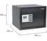 Мебельный сейф DASWERK SC-300EL 300x380x300 мм, электронный замок, графит 291346 17