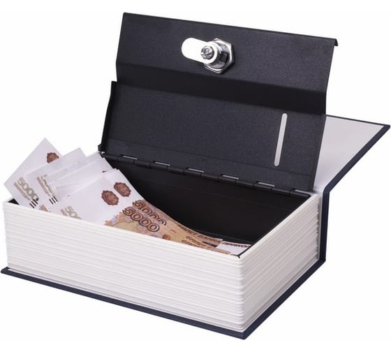 Сейф-книга BRAUBERG Английский словарь, 54х115х180 мм, ключевой замок, темно-синий 291179