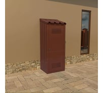 Шкаф для газового баллона Чебоксарский завод строительных профилей СТЭП 50 л, оцинкованный, разборный, коричневый (Ral 8017) 0102-0140