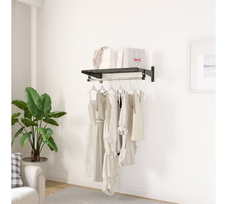 Комплект гардеробной системы Larvij Прихожая мини, черный LWK405BL