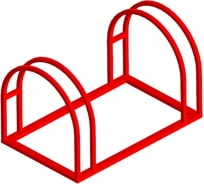 Велопарковка Parallax Параллакс, для велосипеда, 800x500x500, красный 608RD500800500-VEL