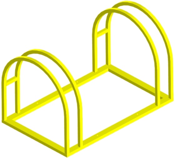 Велопарковка, парковка для велосипеда Parallax желтый 800x500x500 608YL500800500-VEL