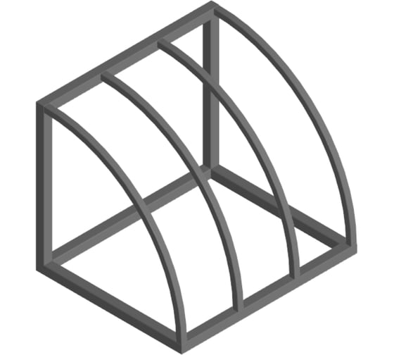 Велопарковка Parallax темно-серый 600x500x500 609DGR500600500-VEL