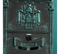 Почтовый ящик Аллюр №4010В зелёная патина 7573
