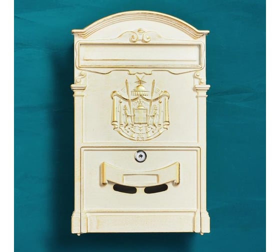 Почтовый ящик Аллюр №4010В антик, белый 12974