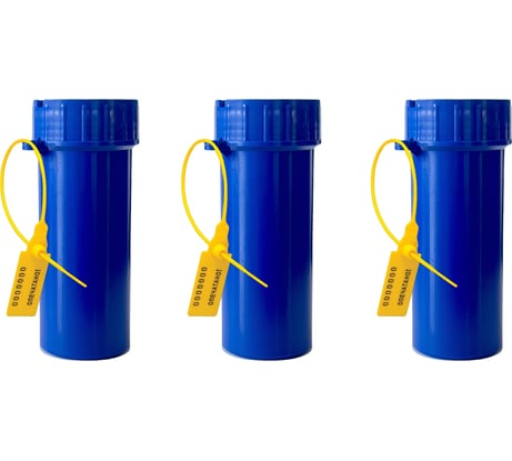 Пенал для ключей ТПК Технологии Контроля 40х110 пластик, синий, упак.: 3 штуки + пломбы 24318