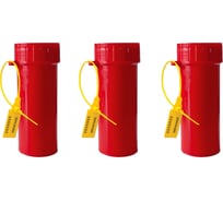 Пенал для ключей ТПК Технологии Контроля 40х110 пластик, красный, упак.: 3 штуки + пломбы 24319