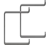 Держатель для лыж настенный DOMART 150x110x24x20 серый металлик 4660046017682