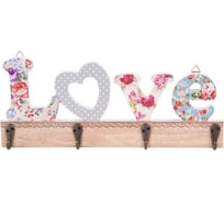 Декоративный коллаж TODI LOVE №3 с 4 крючками, микс YM369 806406296611