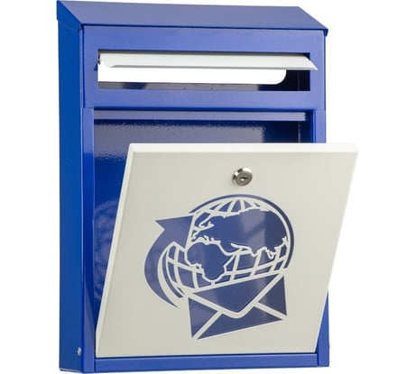Почтовый ящик Форком Элит Глобус №25 лазерный синий/молочный 00-00000708