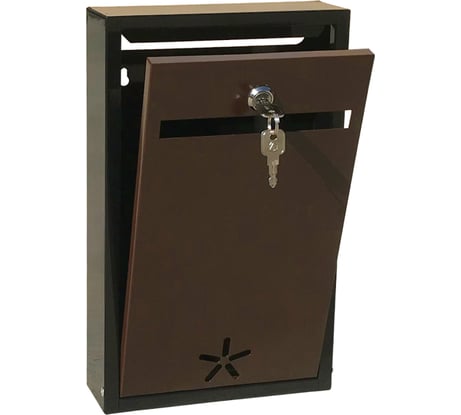 Почтовый ящик Форком Эконом черно-коричневый 3455