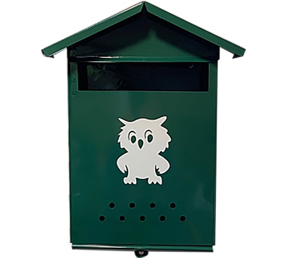 Ящик почтовый Стройбат Домик с замком (зеленый 1 шт) 559360 1